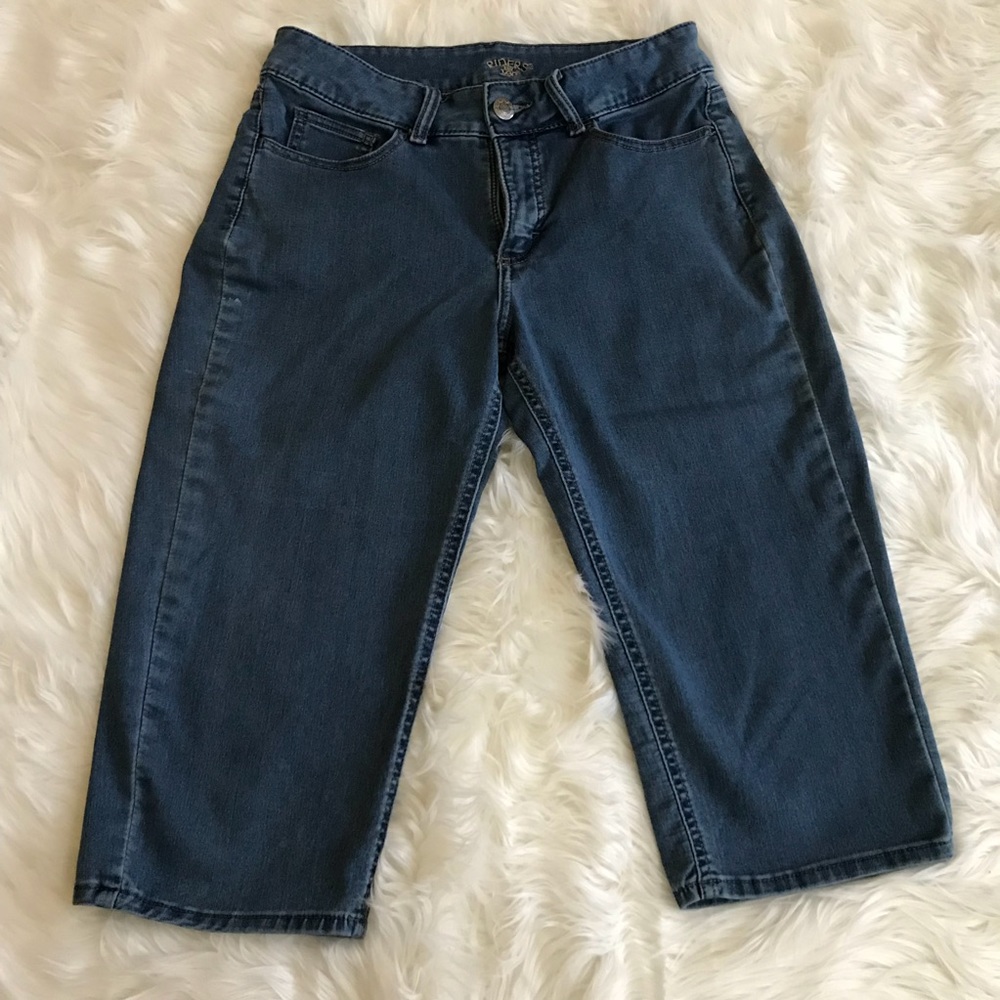 Jeans, Capri, Lee Riders, Size 8, medium wash